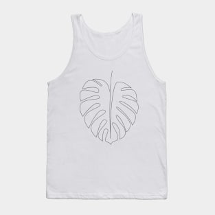 Monstera - single line art Tank Top